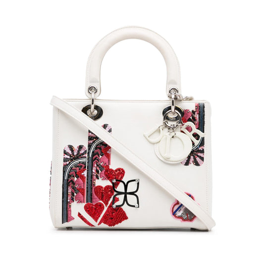 Dior Medium Calfskin Sequin Embellished Lady Dior (SHG-T5mrS0)