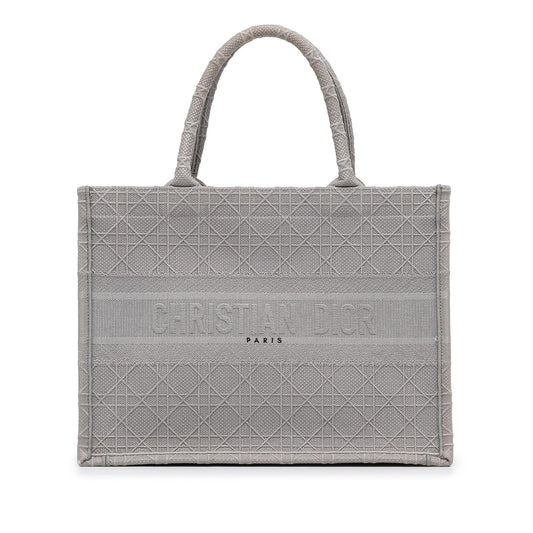 Dior Medium Cannage Embroidered Book Tote (SHG-nY1bZg)
