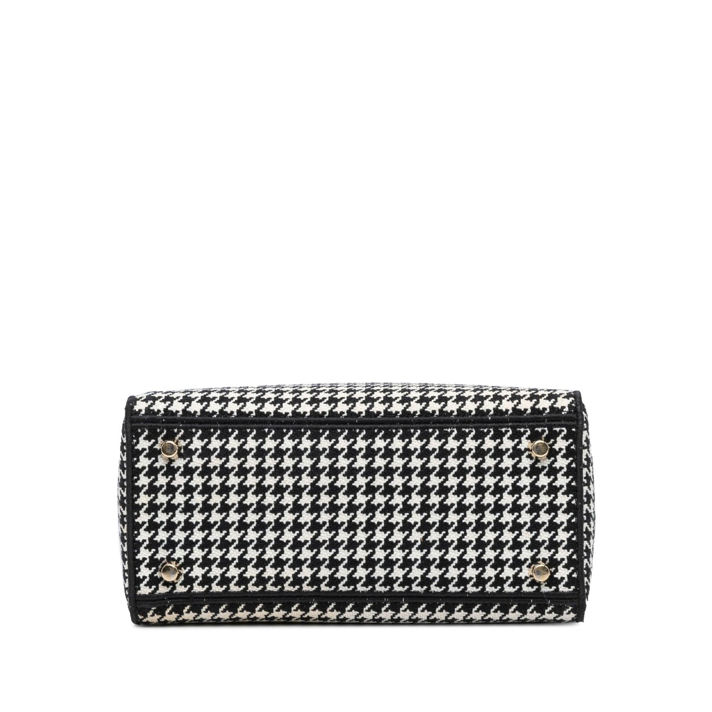 Dior Medium Canvas Houndstooth Embroidered Lady D Lite (SHG-pdwVRw)