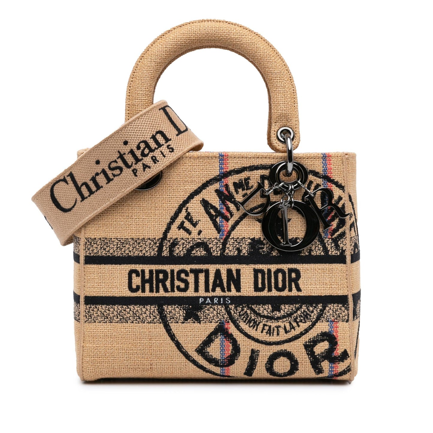 Dior Medium Canvas Jute Embroidered Lady D Lite (SHG-n0q8oJ)