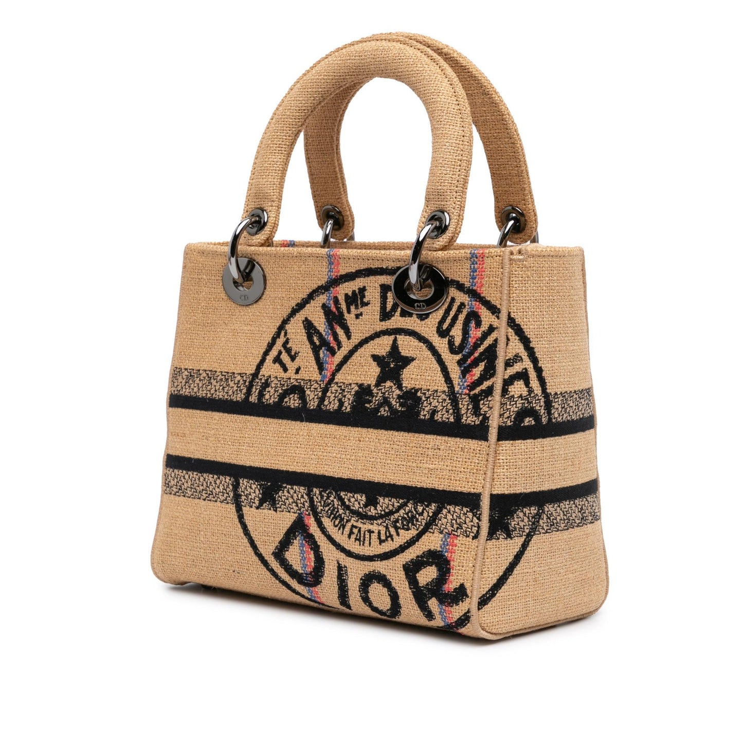 Dior Medium Canvas Jute Embroidered Lady D Lite (SHG-n0q8oJ)