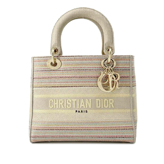 Dior Medium Embroidered Canvas Lady D-Lite (SHG-fmX9eY)