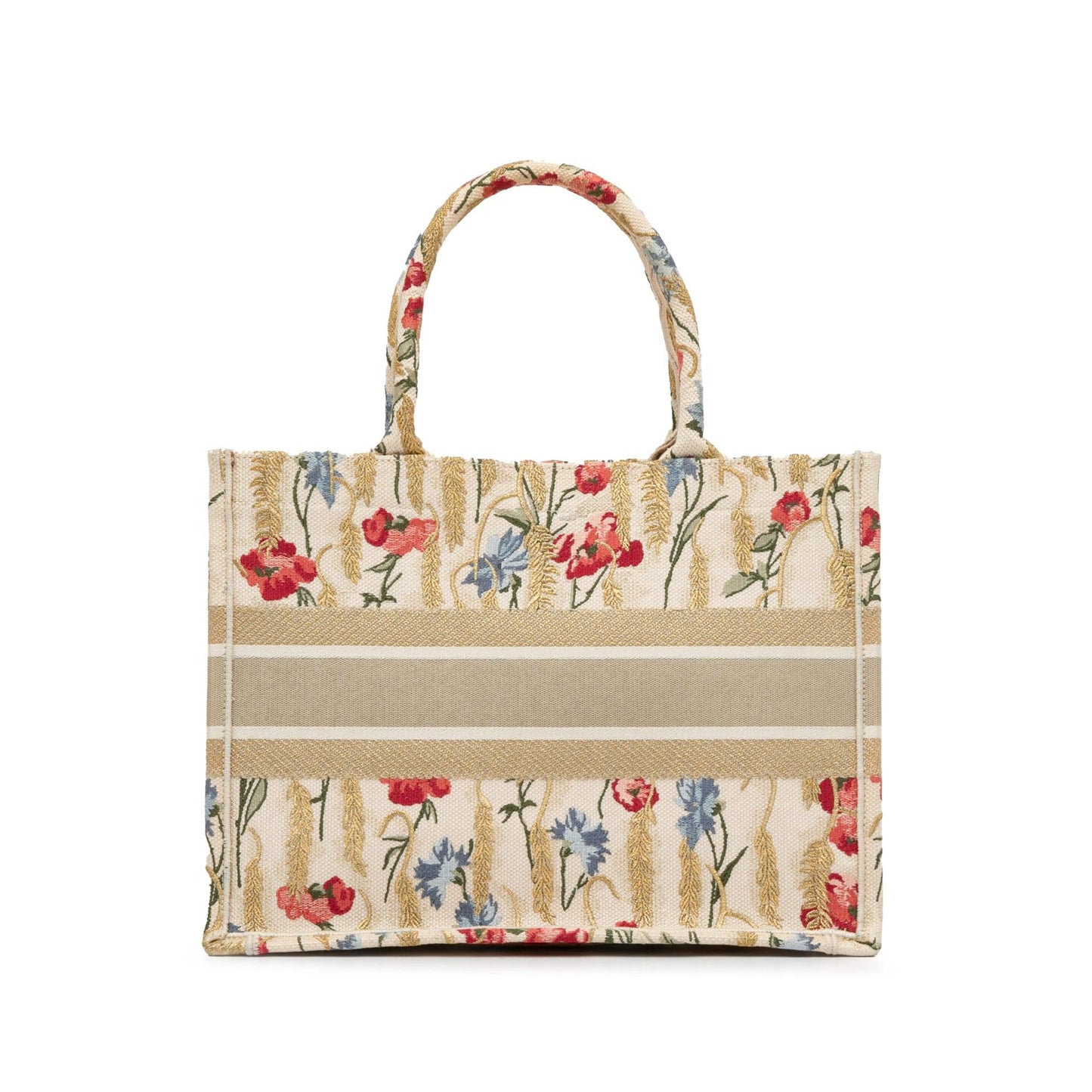 Dior Medium Embroidered Hibiscus Book Tote (SHG-zgBOJX)