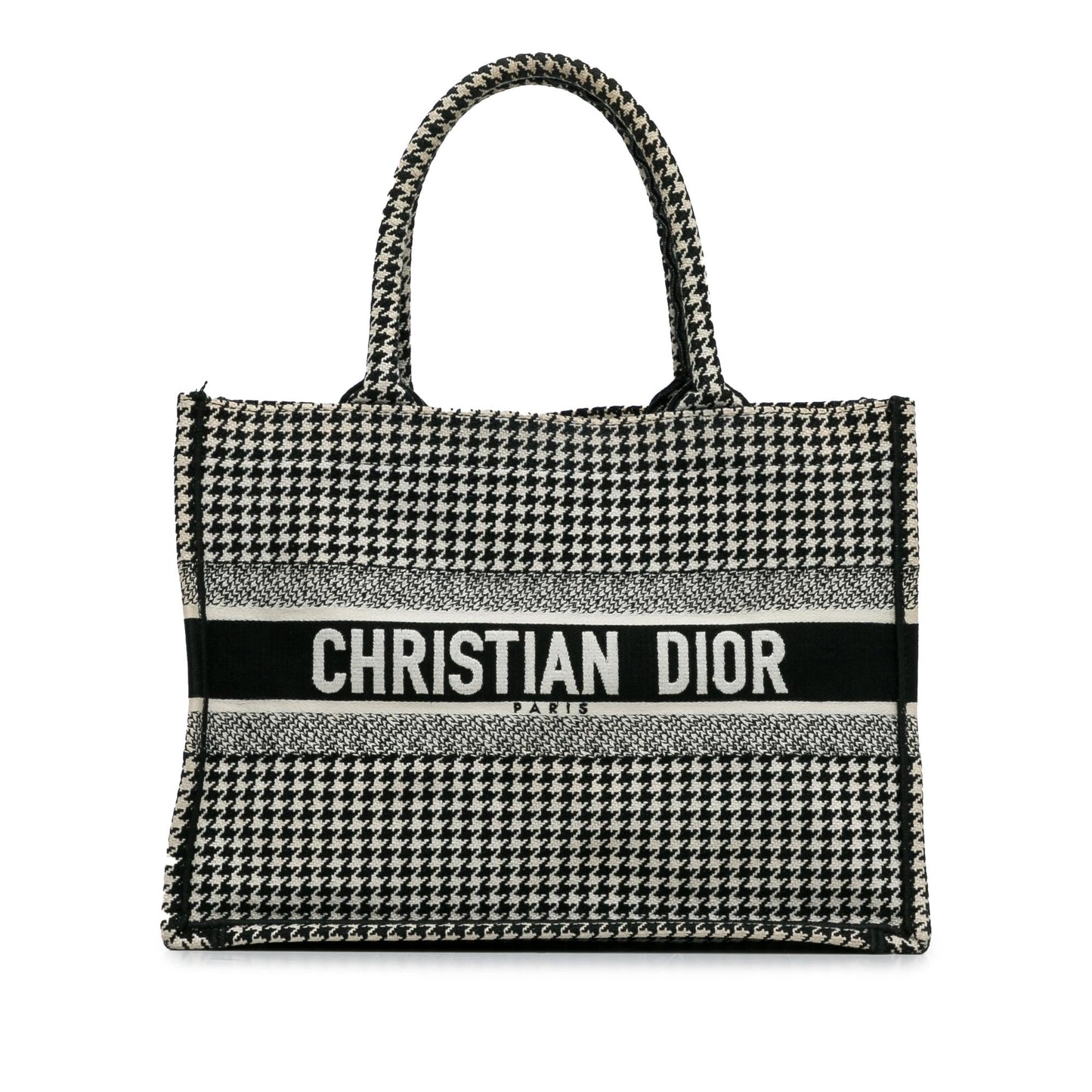 Dior Medium Houndstooth Book Tote (SHG-pPdPtp)