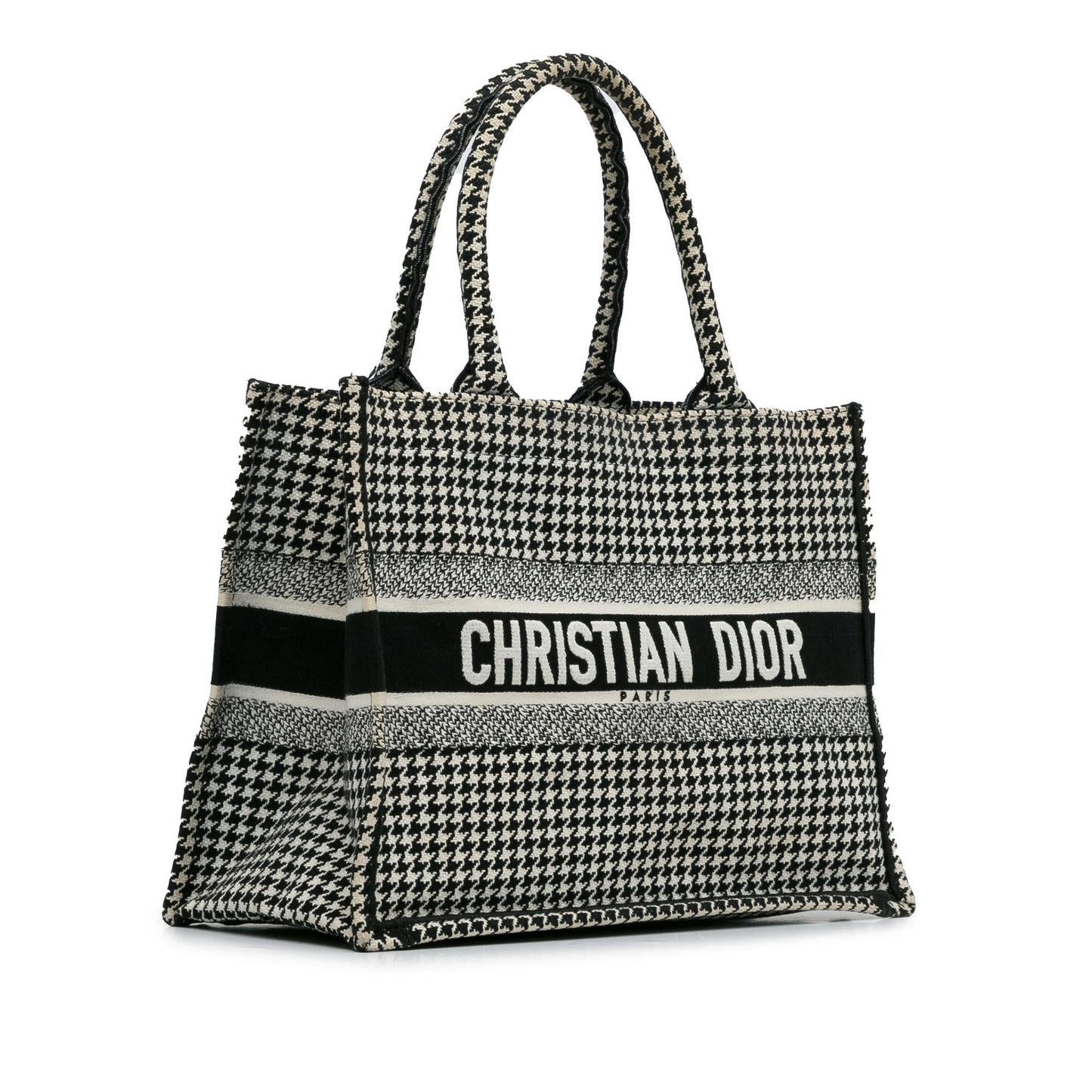 Dior Medium Houndstooth Book Tote (SHG-pPdPtp)