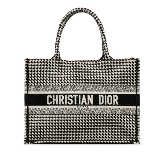 Dior Medium Houndstooth Book Tote (SHG-vDJ9Lh)