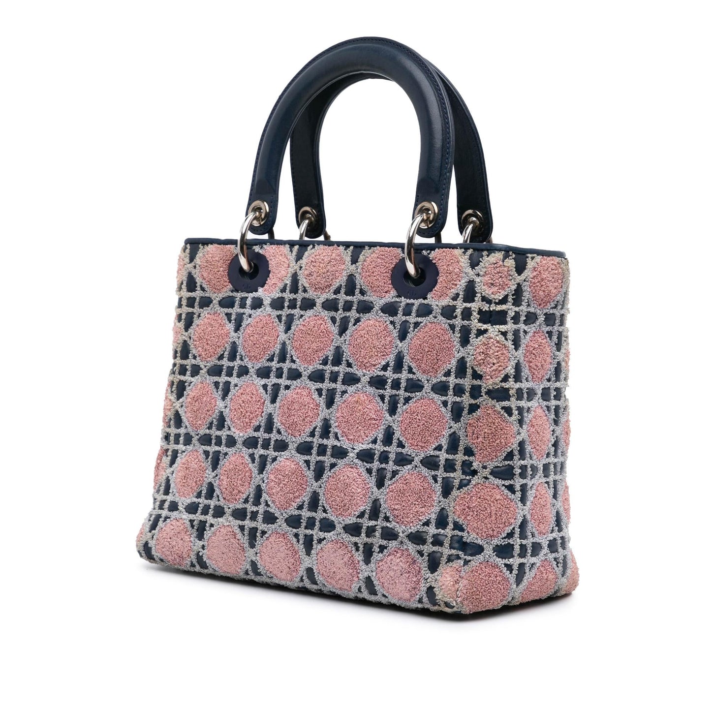 Dior Medium Lambskin And Tweed Cannage Lady Dior (SHG-OQT6tX)
