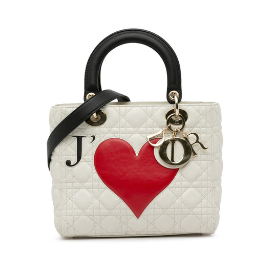 Dior Medium Lambskin Cannage Dioramour Chinese Valentines Lady Dior (SHG-3rVC8Z)