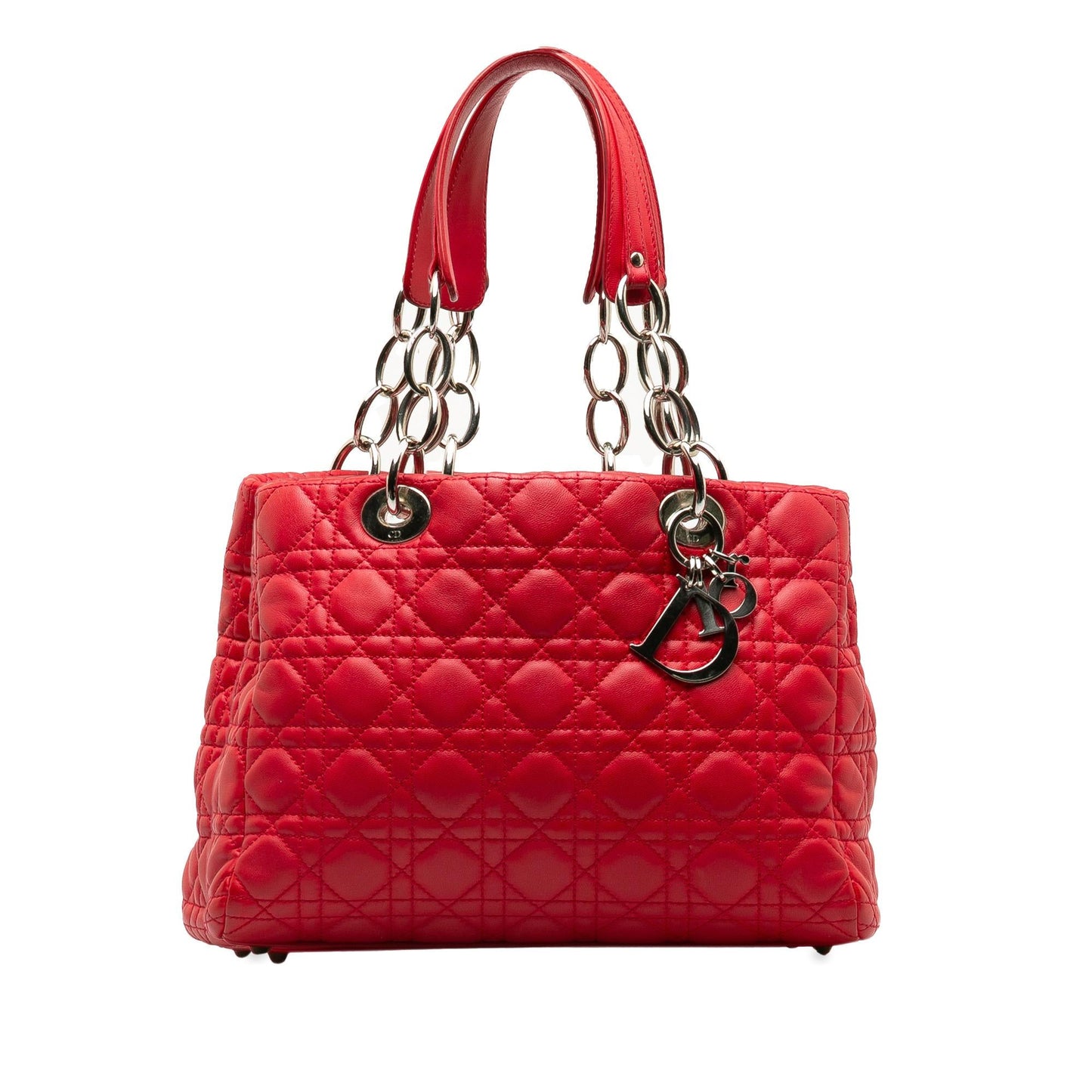 Dior Medium Lambskin Cannage Lady Dior Soft Shopping Tote (SHG-egShR2)