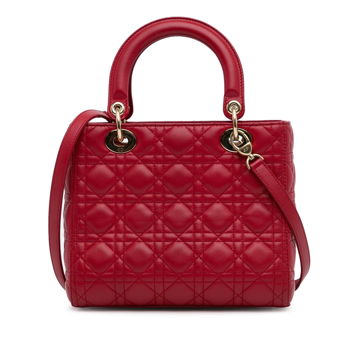 Dior Medium Lambskin Cannage Lady Dior (SHG-P00Mul)