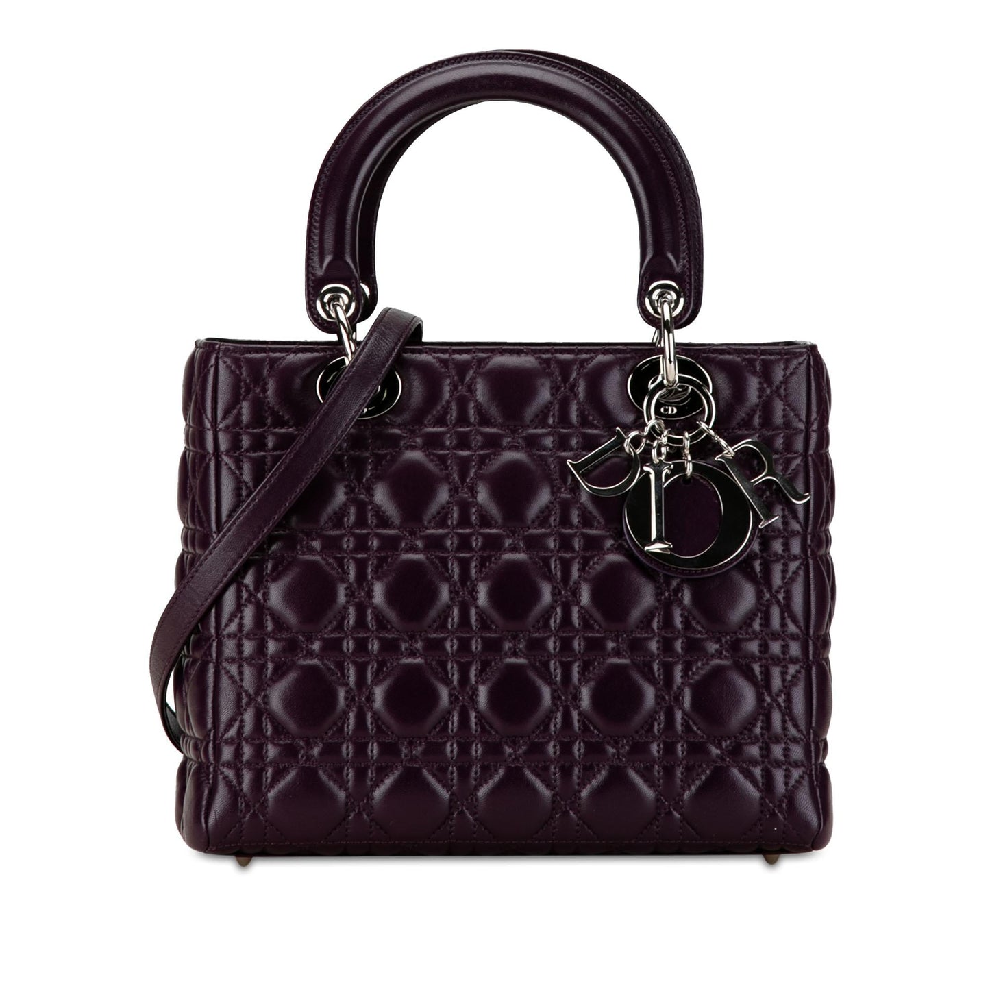 Dior Medium Lambskin Cannage Lady Dior (SHG-XHJvcg)