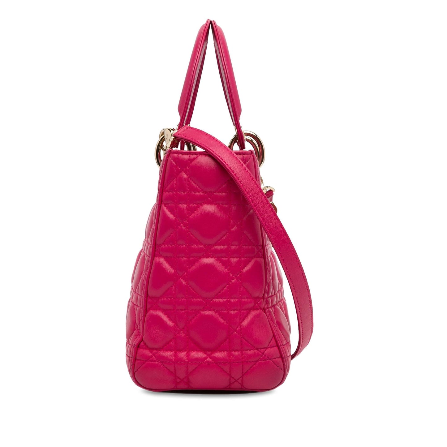 Dior Medium Lambskin Cannage Lady Dior (SHG-HLvJGy)
