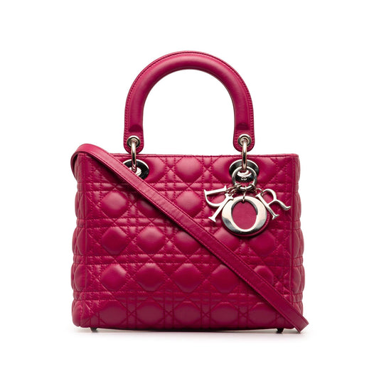 Dior Medium Lambskin Cannage Lady Dior (SHG-b9mFbY)