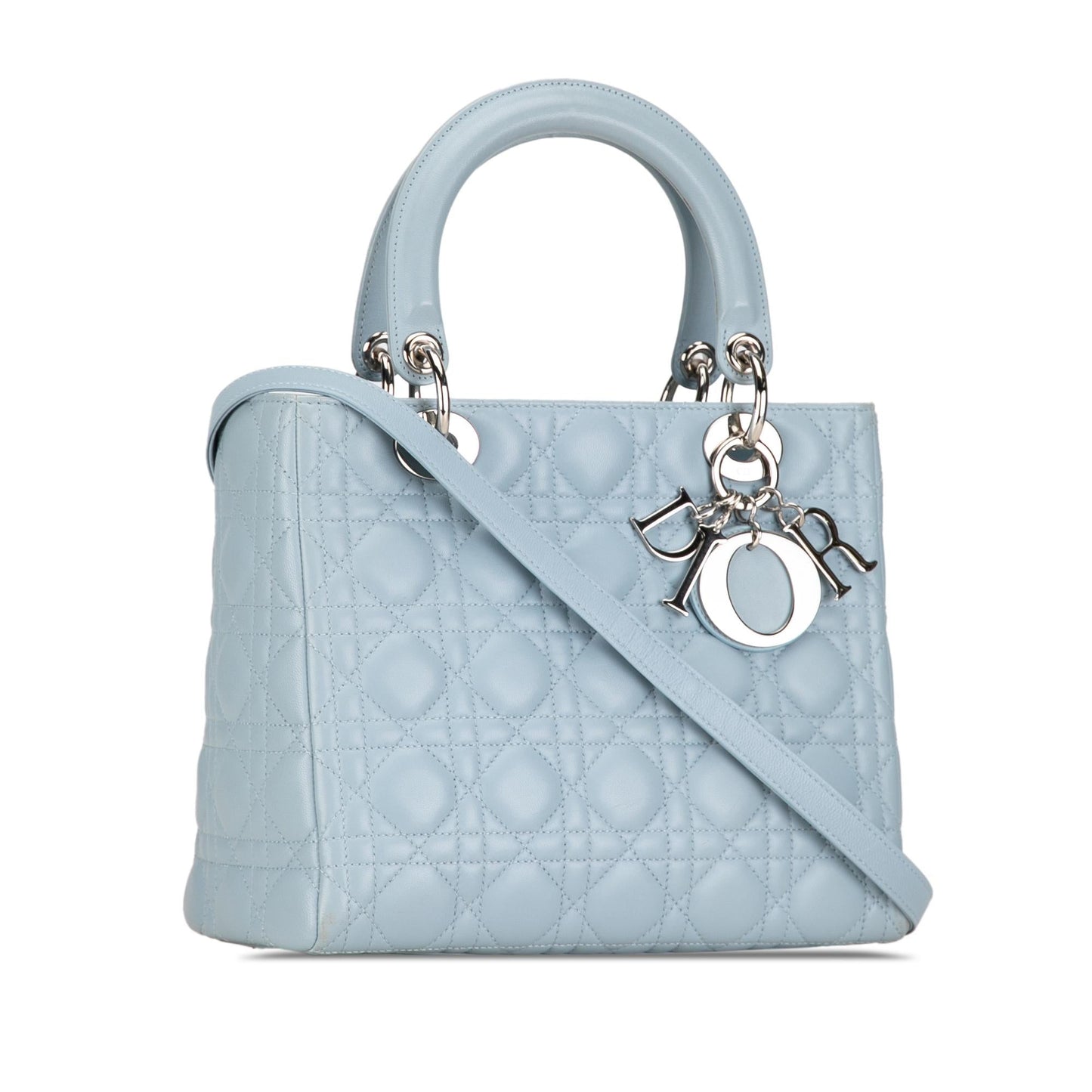 Dior Medium Lambskin Cannage Lady Dior (SHG-RhyooW)