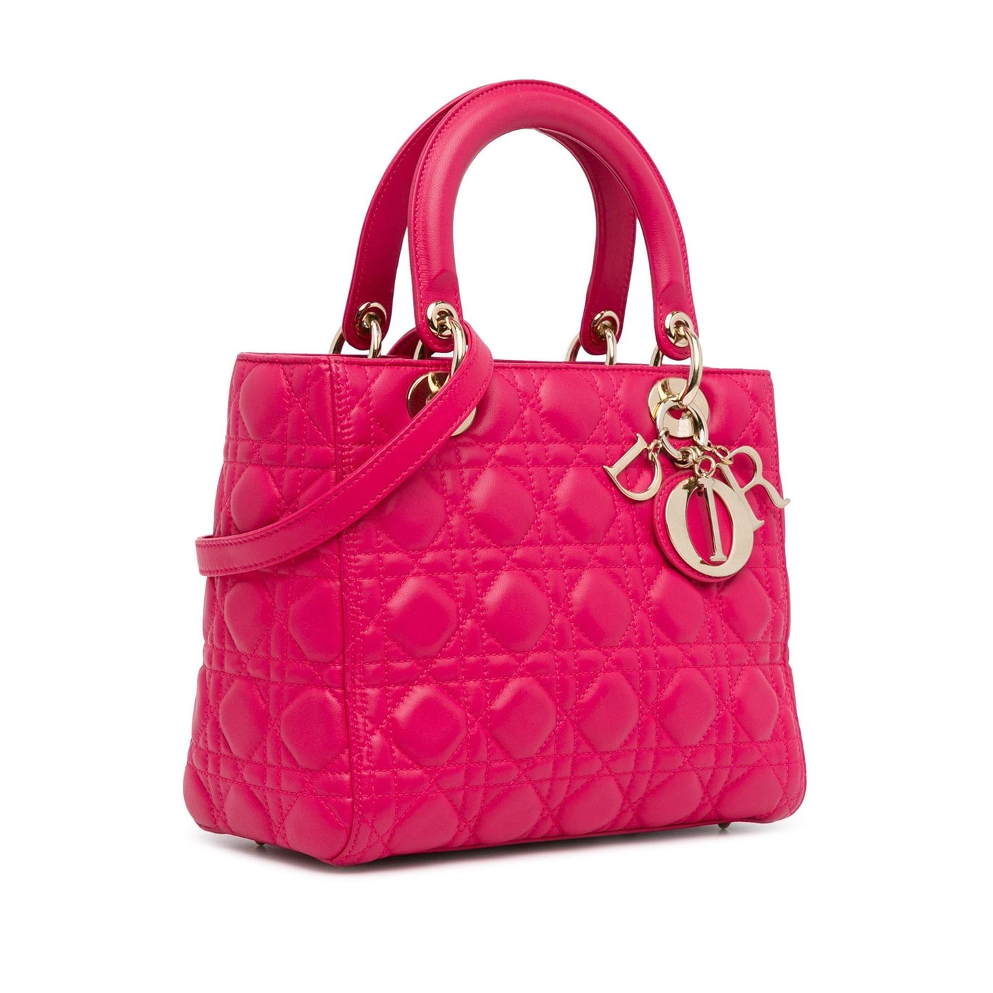 Dior Medium Lambskin Cannage Lady Dior (SHG-Qs5DUy)