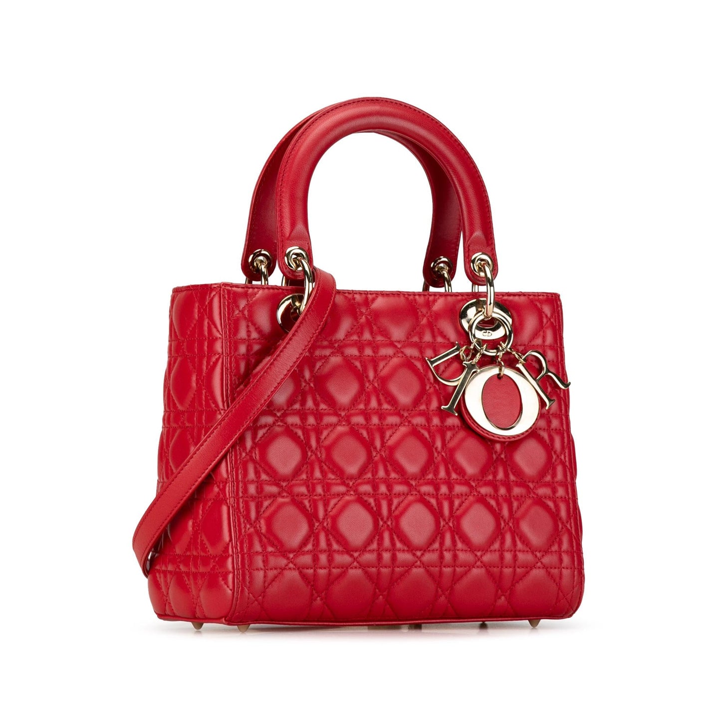 Dior Medium Lambskin Cannage Lady Dior (SHG-fsQoqV)