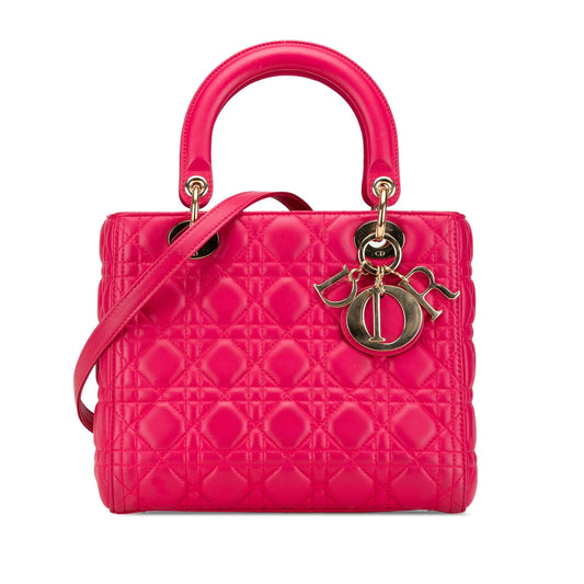 Dior Medium Lambskin Cannage Lady Dior (SHG-Em2kXq)