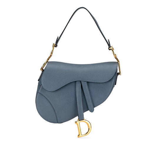 Dior Medium Leather Saddle Bag (SHG-ozX2uX)
