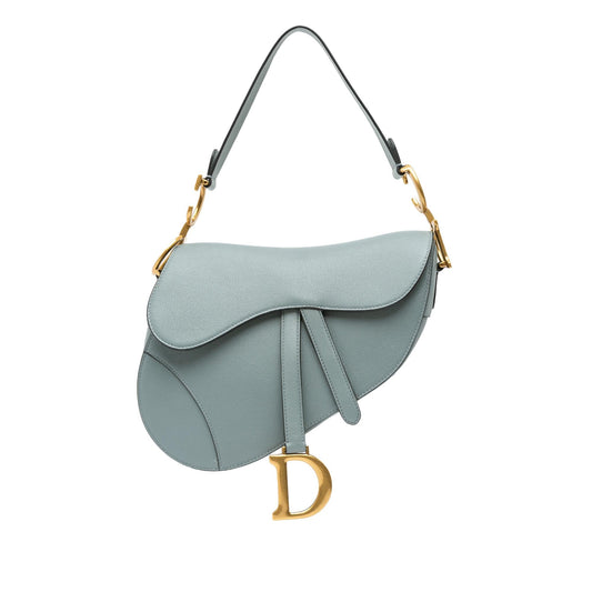 Dior Medium Leather Saddle Bag (SHG-CfHun8)