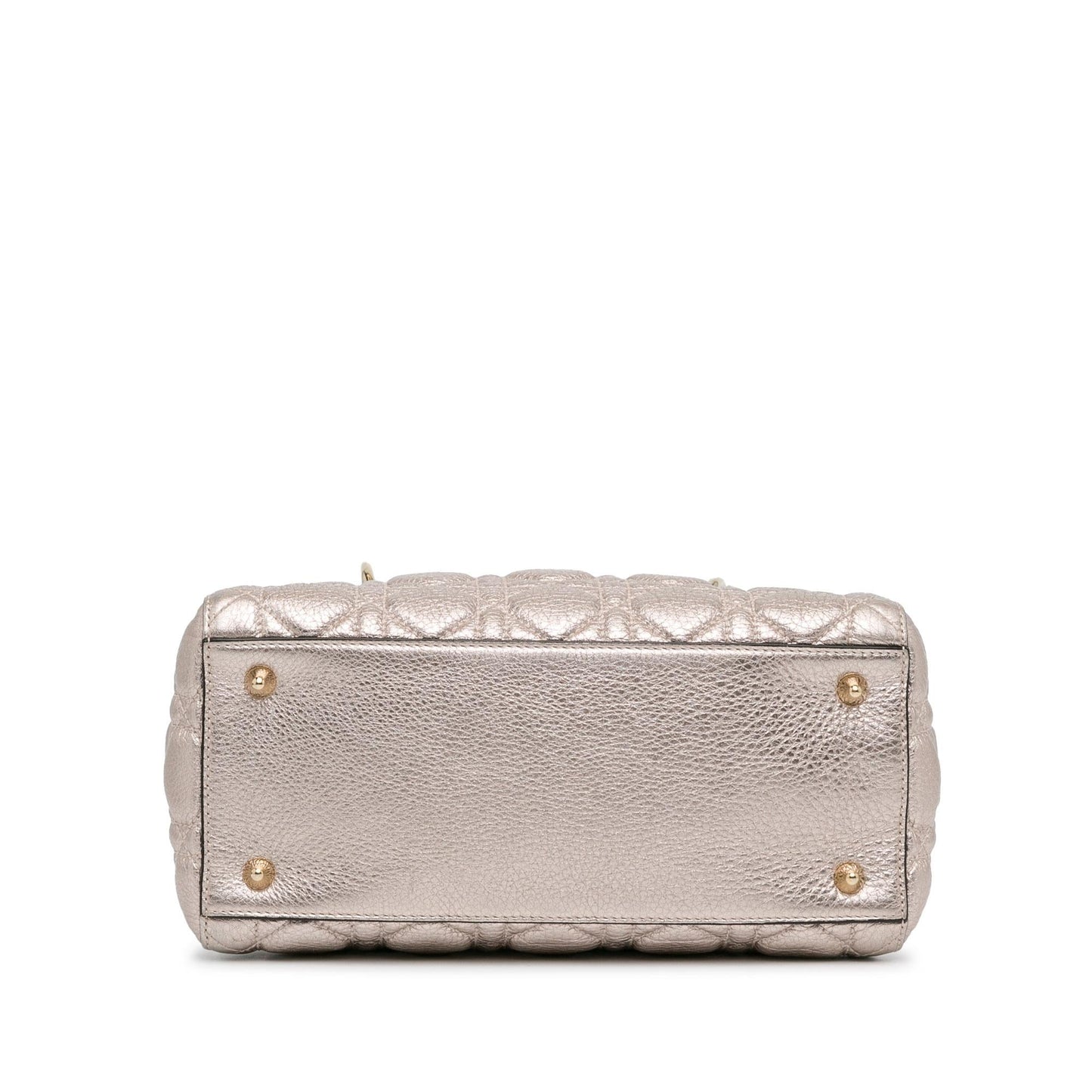 Dior Medium Metallic Calfskin Cannage Supple Lady Dior (SHG-fO005e)
