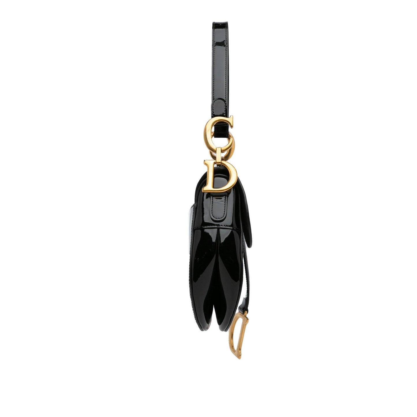 Dior Medium Patent Saddle Bag (SHG-Xmkf8J)