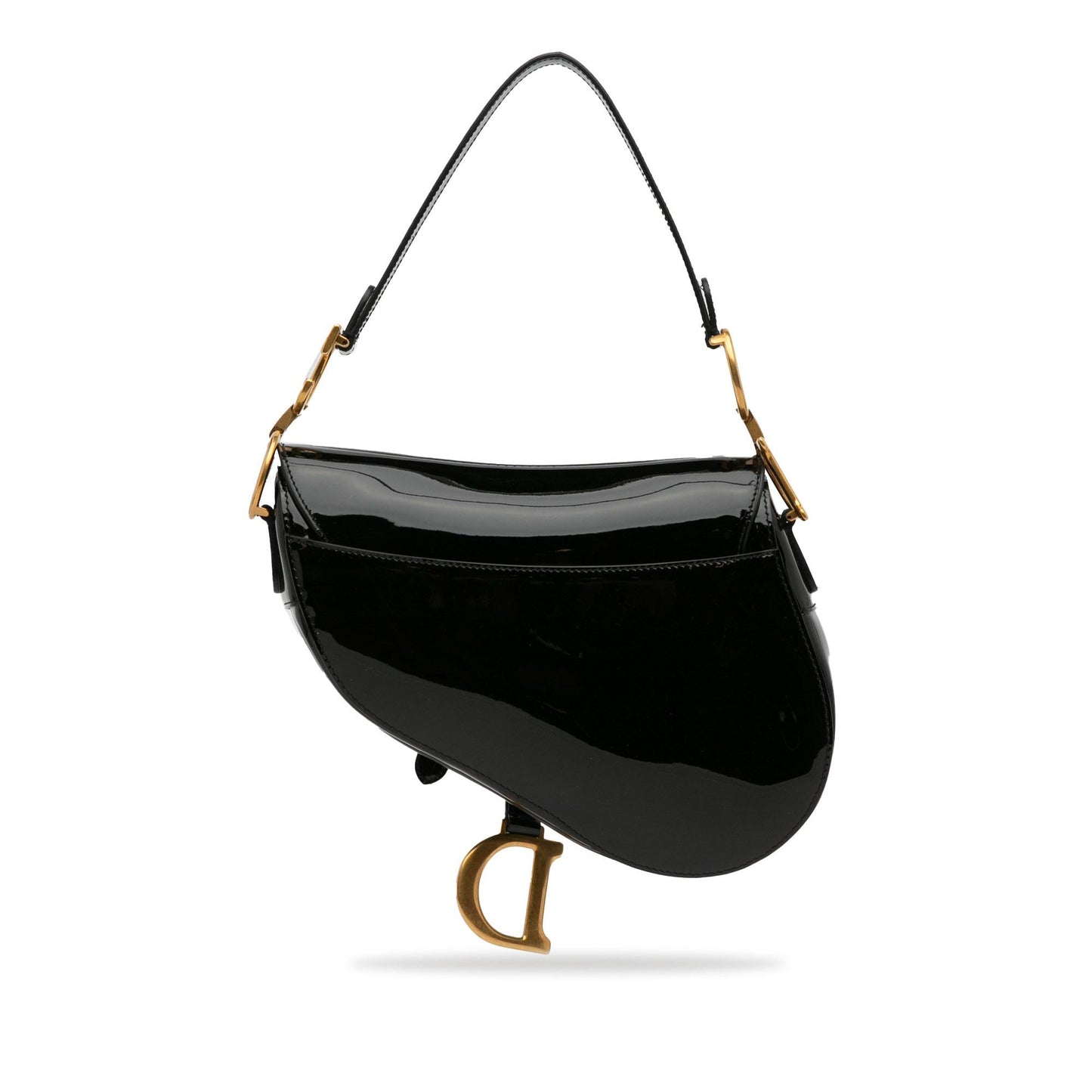 Dior Medium Patent Saddle Bag (SHG-Xmkf8J)