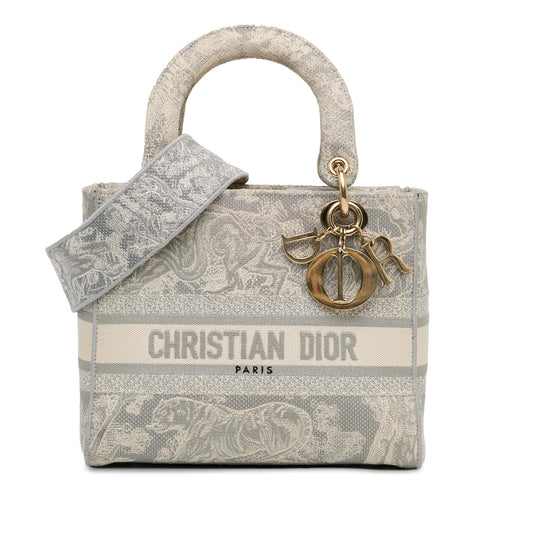 Dior Medium Toile de Jouy Lady D-Lite (SHG-VCAy3g)