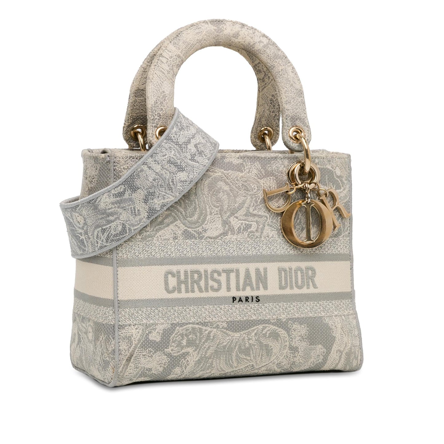 Dior Medium Toile de Jouy Lady D-Lite (SHG-VCAy3g)