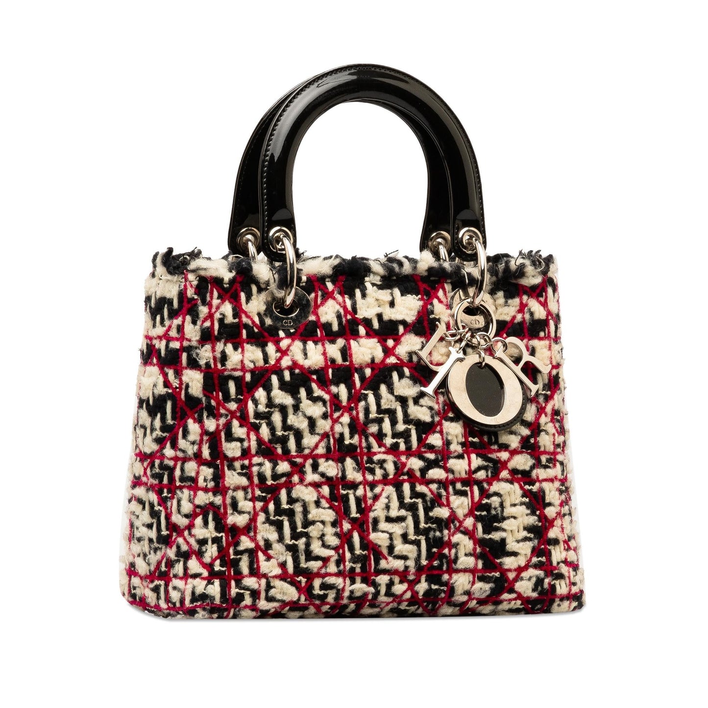 Dior Medium Tweed Cannage Lady Dior (SHG-5klf6u)