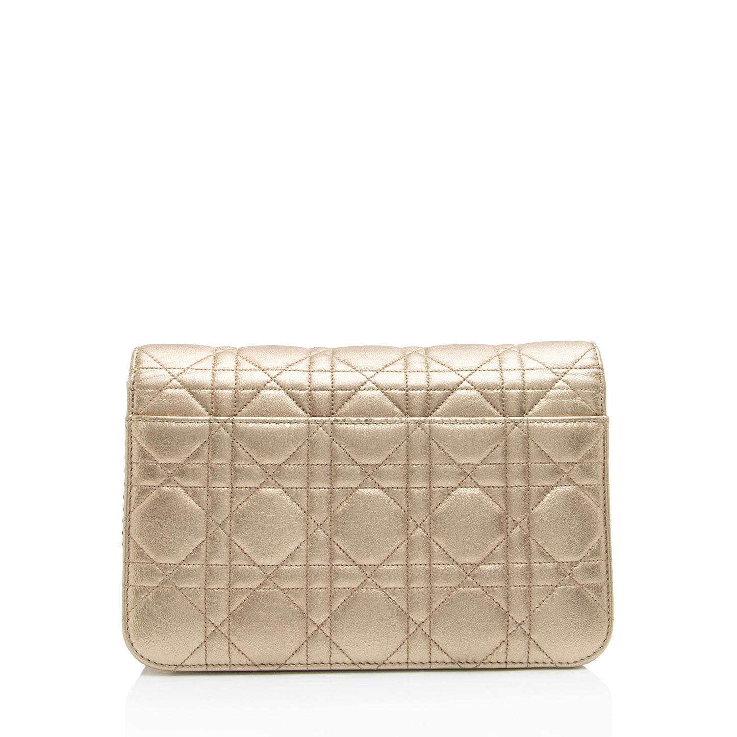 Dior Metallic Lambskin Cannage Miss Dior Promenade Crossbody (SHF-79db0Q)