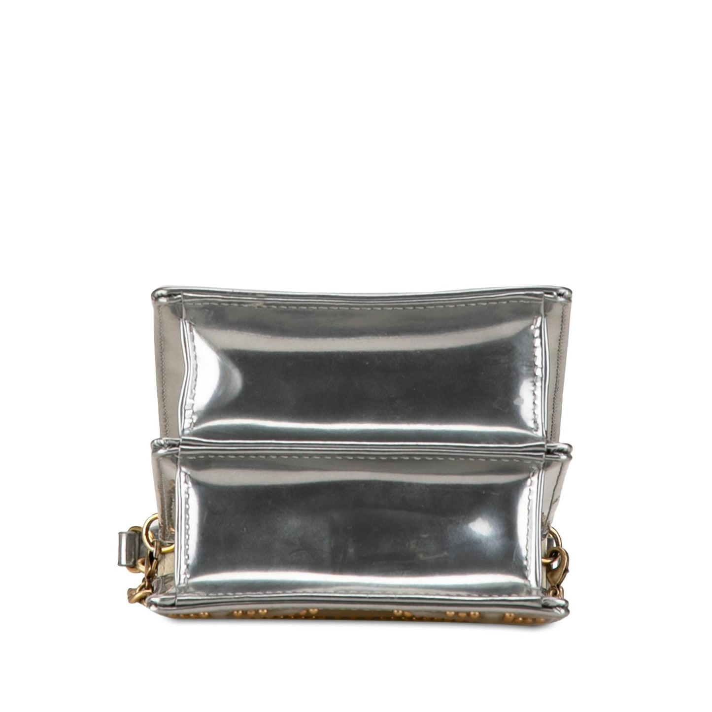Dior Metallic Studded Calfskin Vertical Diorama (SHG-qyuKTo)