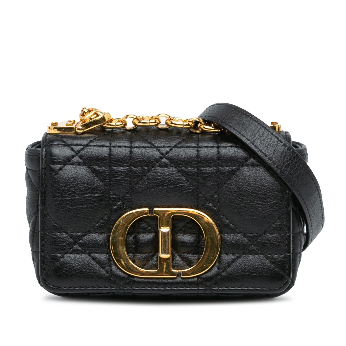 Dior Micro Supple Calfskin Cannage Caro Bag (SHG-5y6FE7)