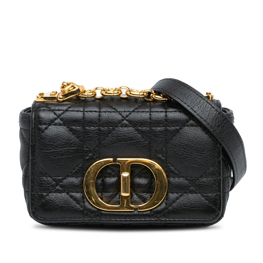 Dior Micro Supple Calfskin Cannage Caro Bag (SHG-5y6FE7)