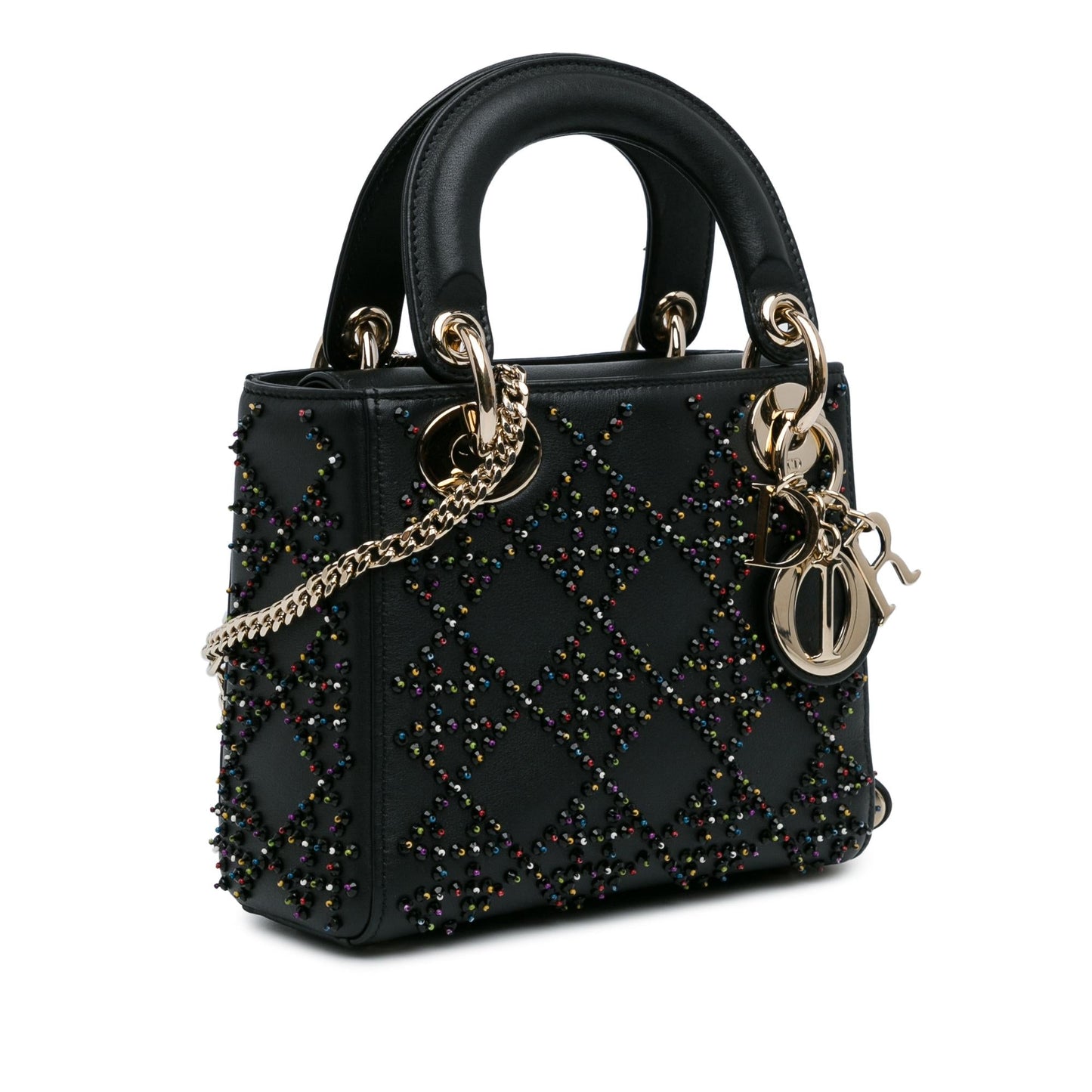 Dior Mini Beaded Lambskin Cannage Lady Dior (SHG-T5wYHY)