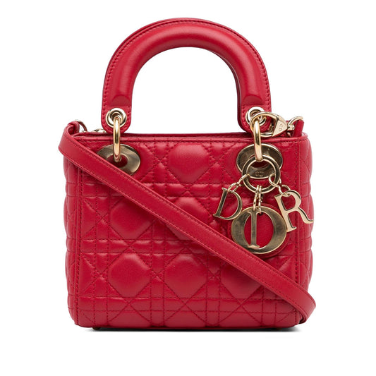 Dior Mini Lambskin Cannage Lady Dior (SHG-xpSv3N)