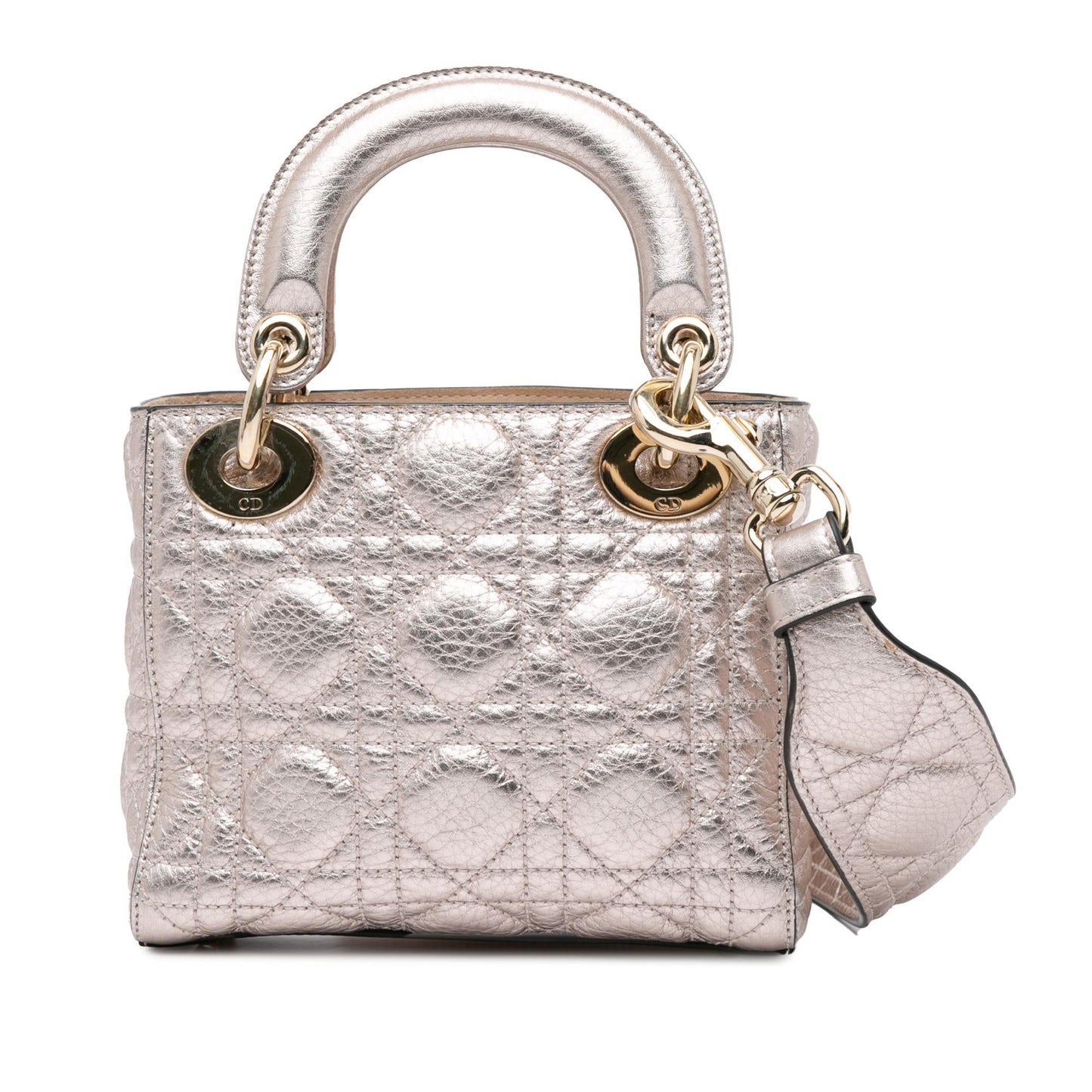 Dior Mini Metallic Calfskin Cannage Supple Lady Dior (SHG-6rxkqg)