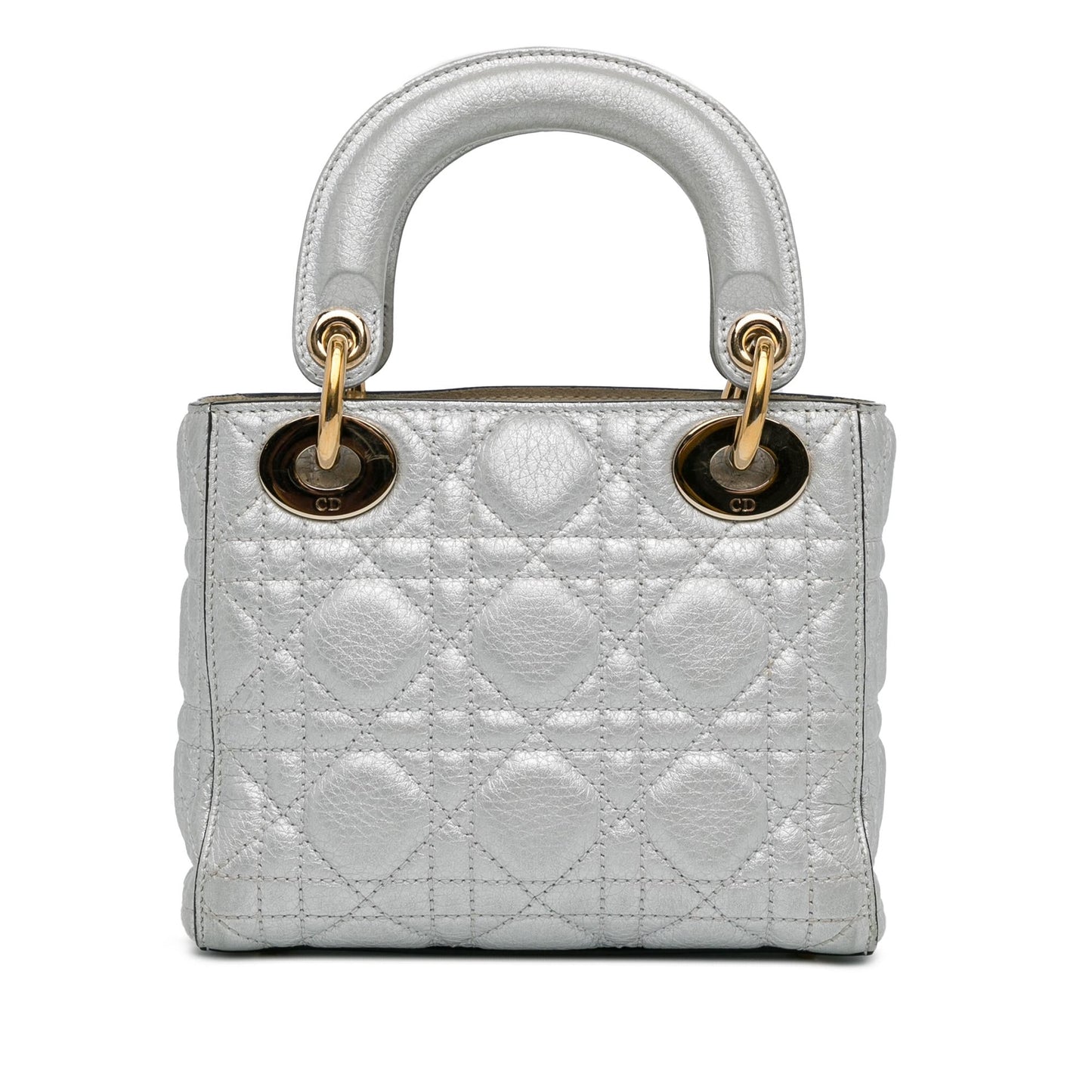 Dior Mini Metallic Calfskin Cannage Supple Lady Dior (SHG-SgmKqY)