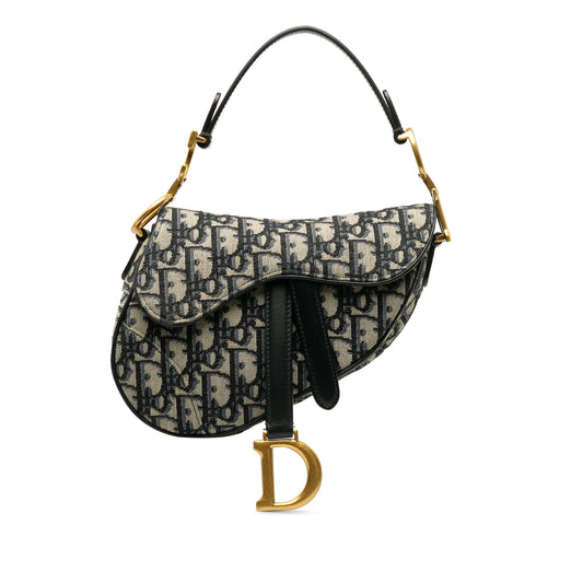 Dior Mini Oblique Canvas Saddle Bag (SHG-FZEmj0)