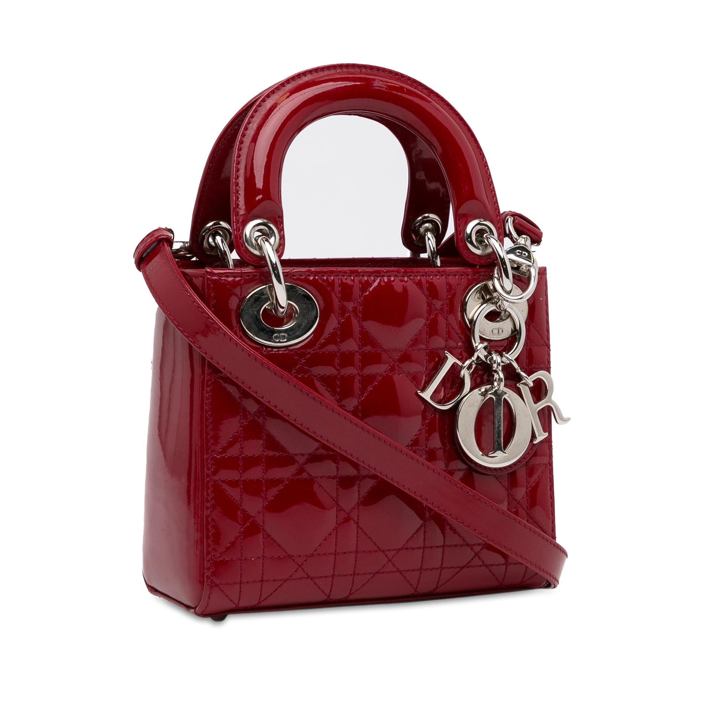Dior Mini Patent Cannage Lady Dior (SHG-FguC4T)