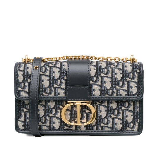 Dior Oblique 30 Montaigne East West Bag with Chain (SHG-Aqam3m)