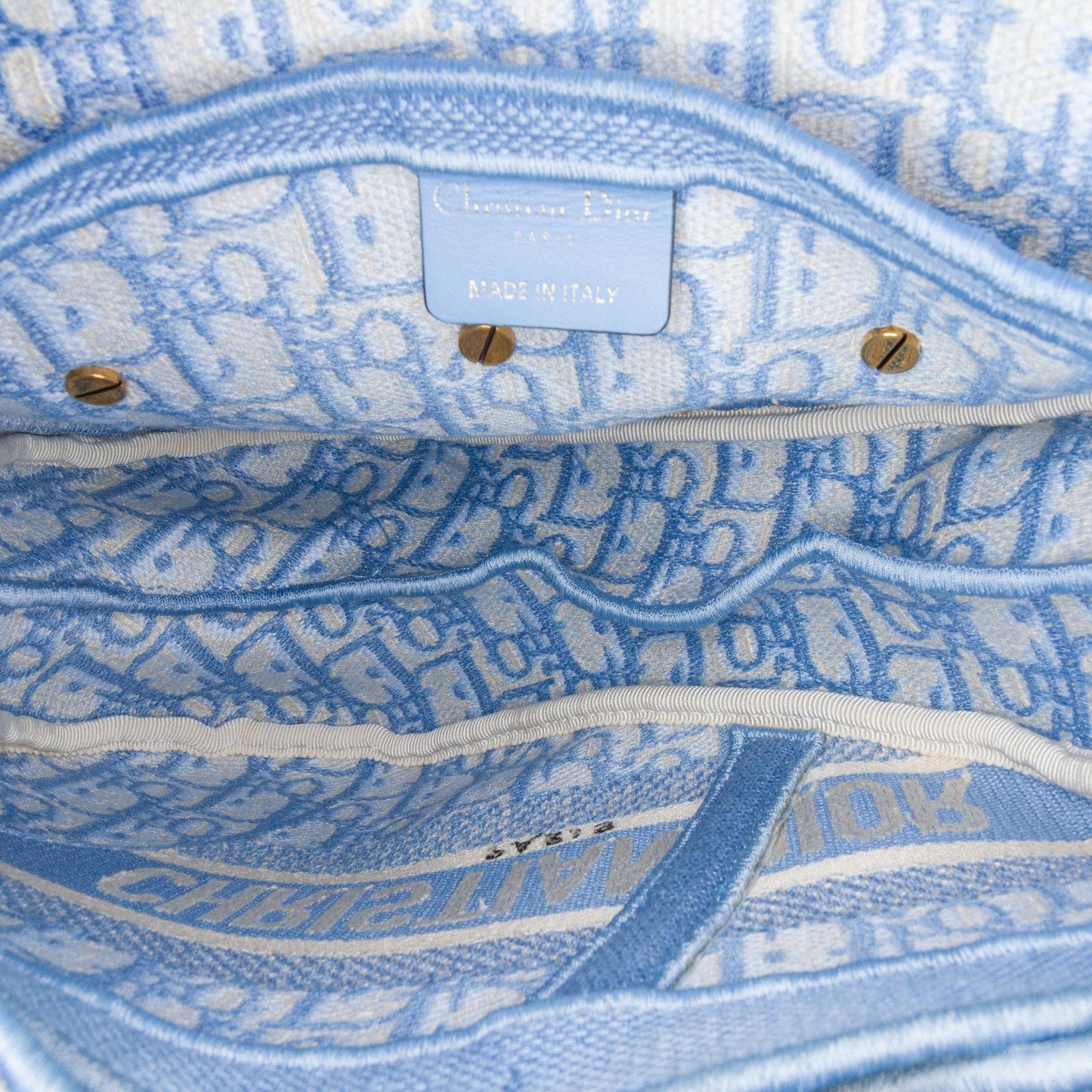 Dior Oblique Embroidered Canvas Saddle Bag (SHG-G09pqV)