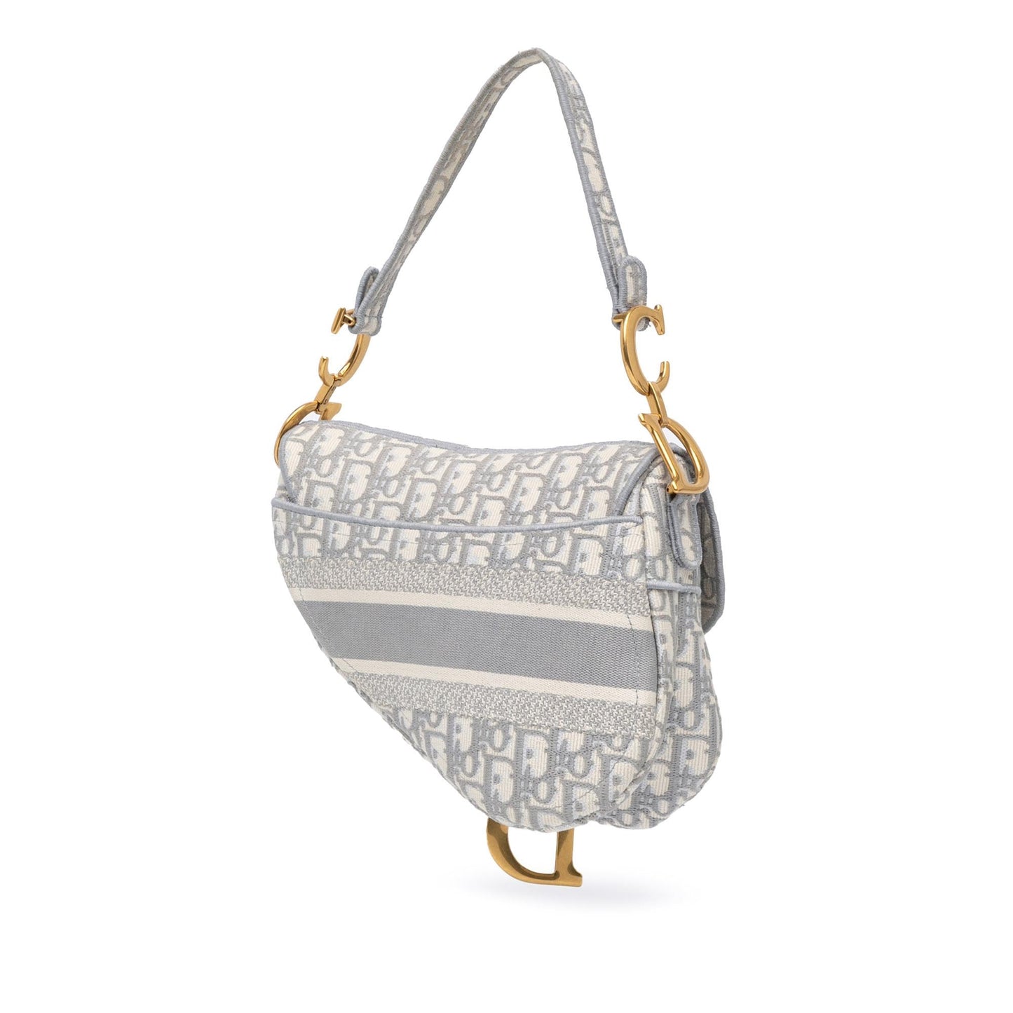 Dior Oblique Embroidered Canvas Saddle Bag (SHG-0galkT)