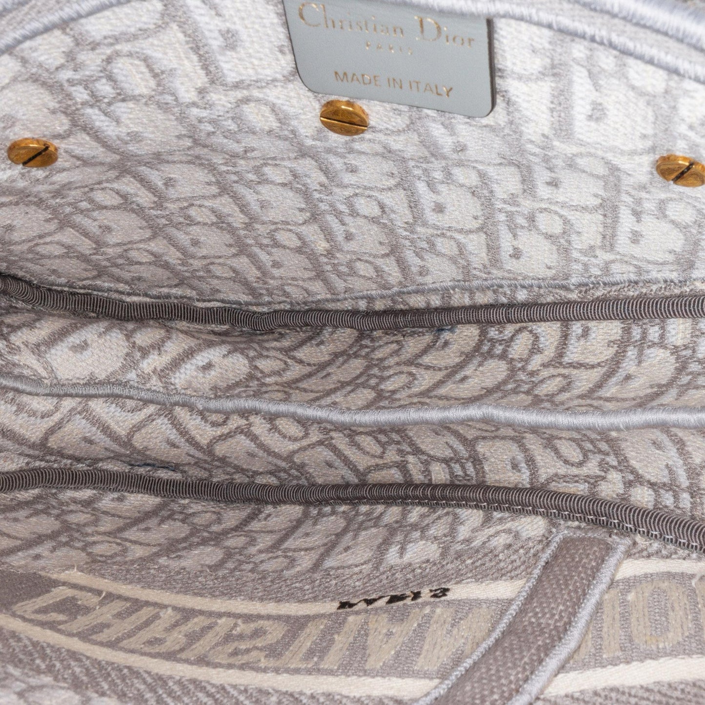 Dior Oblique Embroidered Canvas Saddle Bag (SHG-SCliWM)