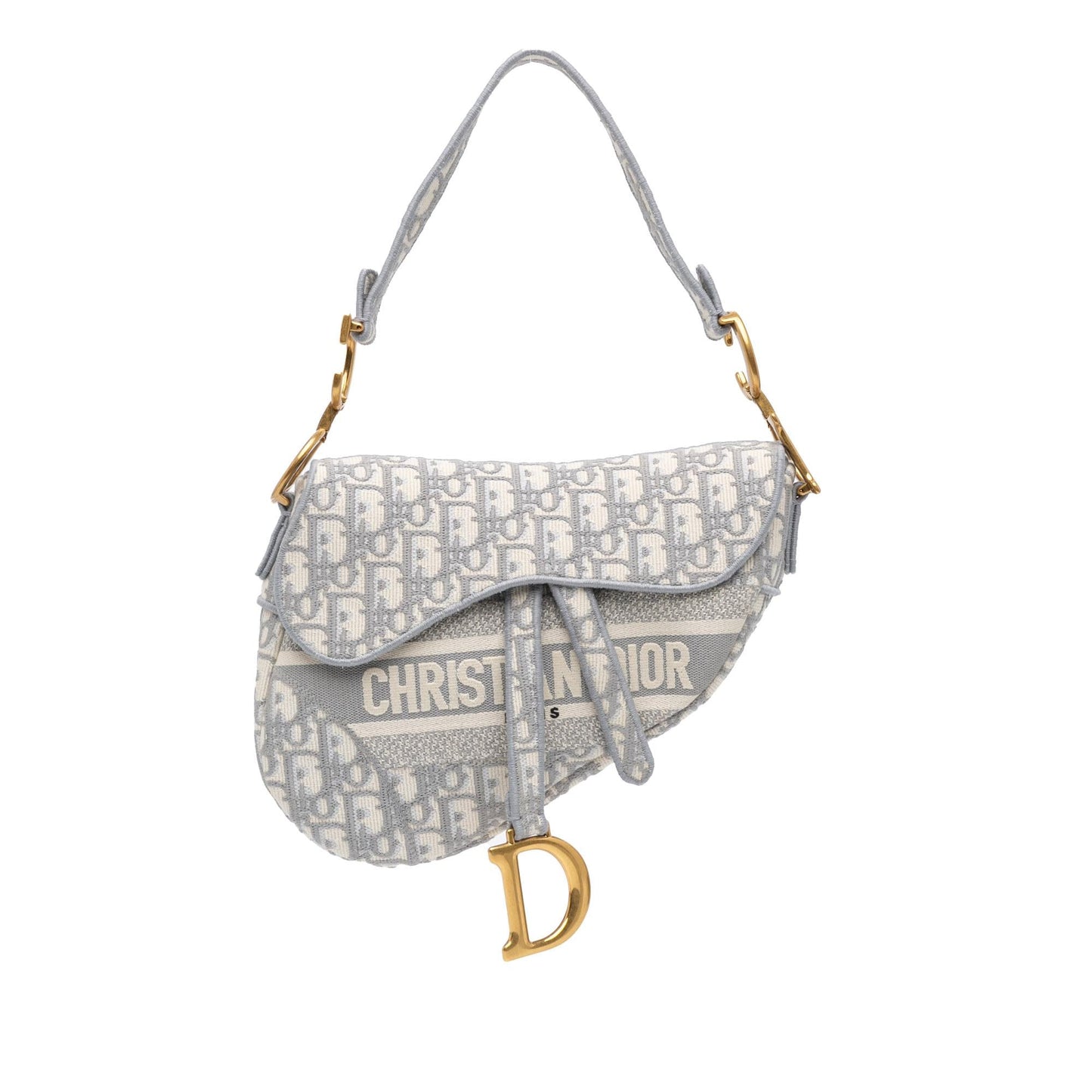 Dior Oblique Embroidered Canvas Saddle Bag (SHG-SCliWM)