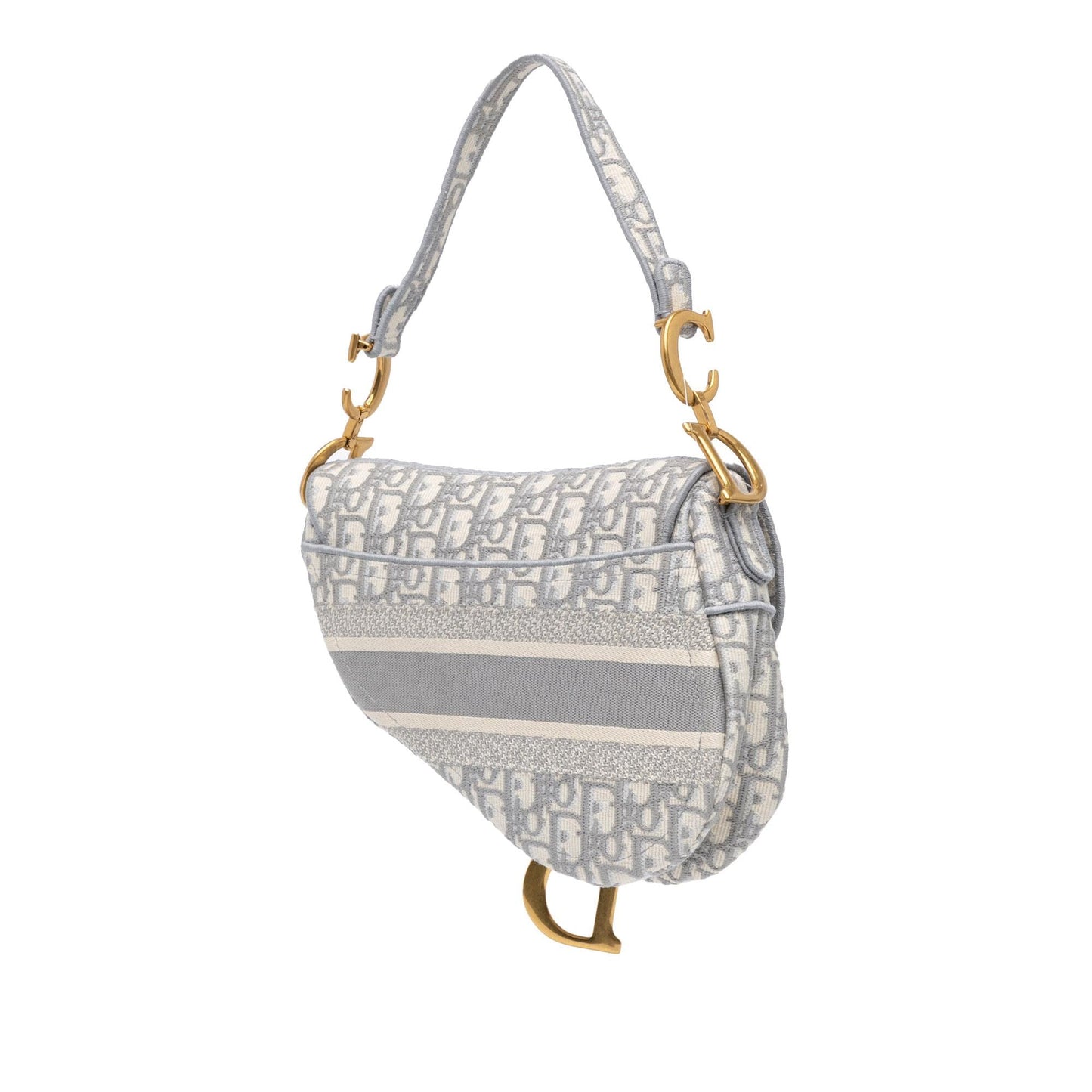 Dior Oblique Embroidered Canvas Saddle Bag (SHG-SCliWM)