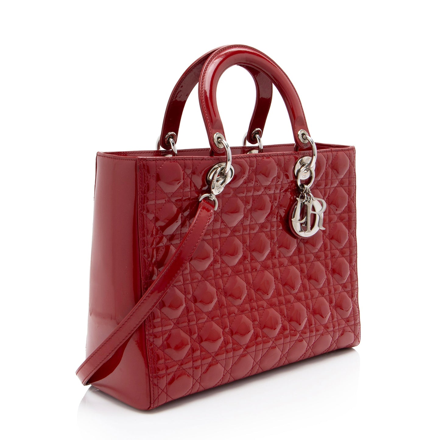 Dior Patent Leather Lady Dior Large Tote (SHF-lUu7jb)