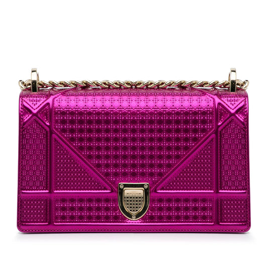 Dior Patent Microcannage Diorama Crossbody Bag (SHG-D2JEVN)