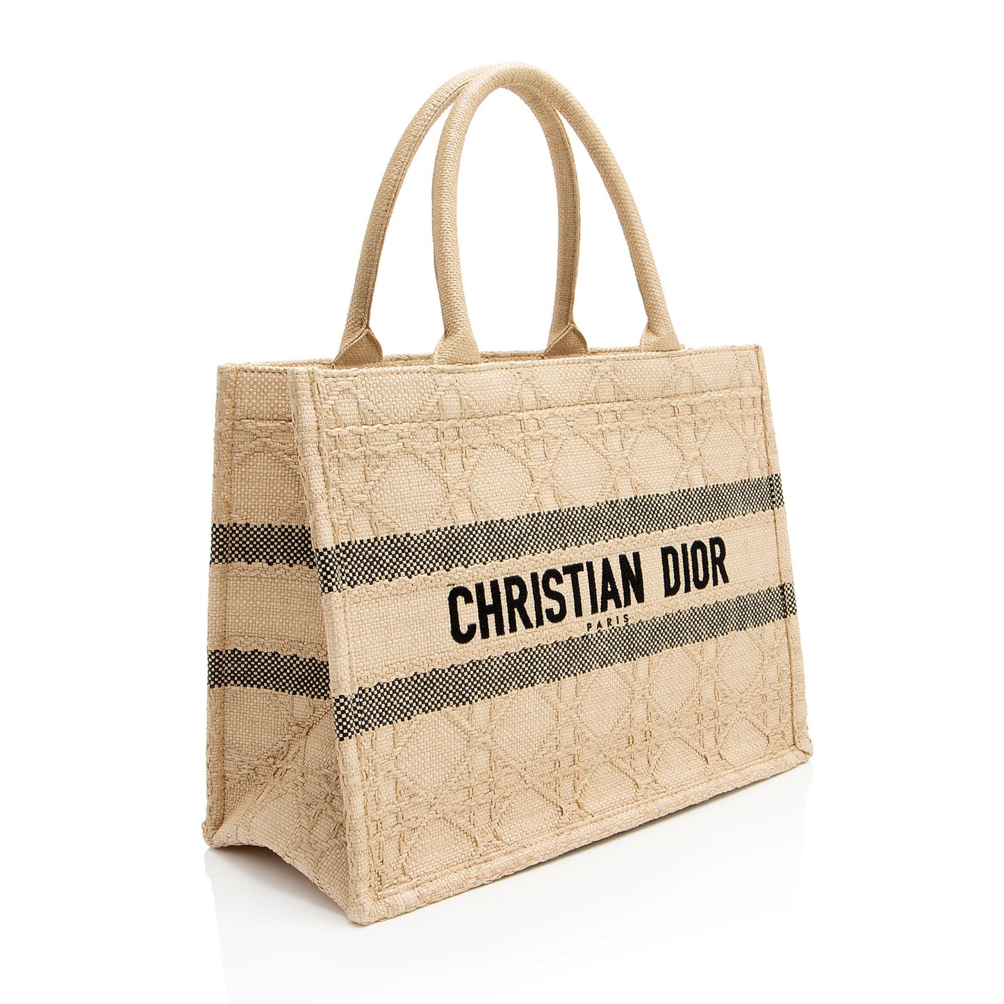 Dior Raffia Cannage Medium Book Tote (SHF-vp73d7)