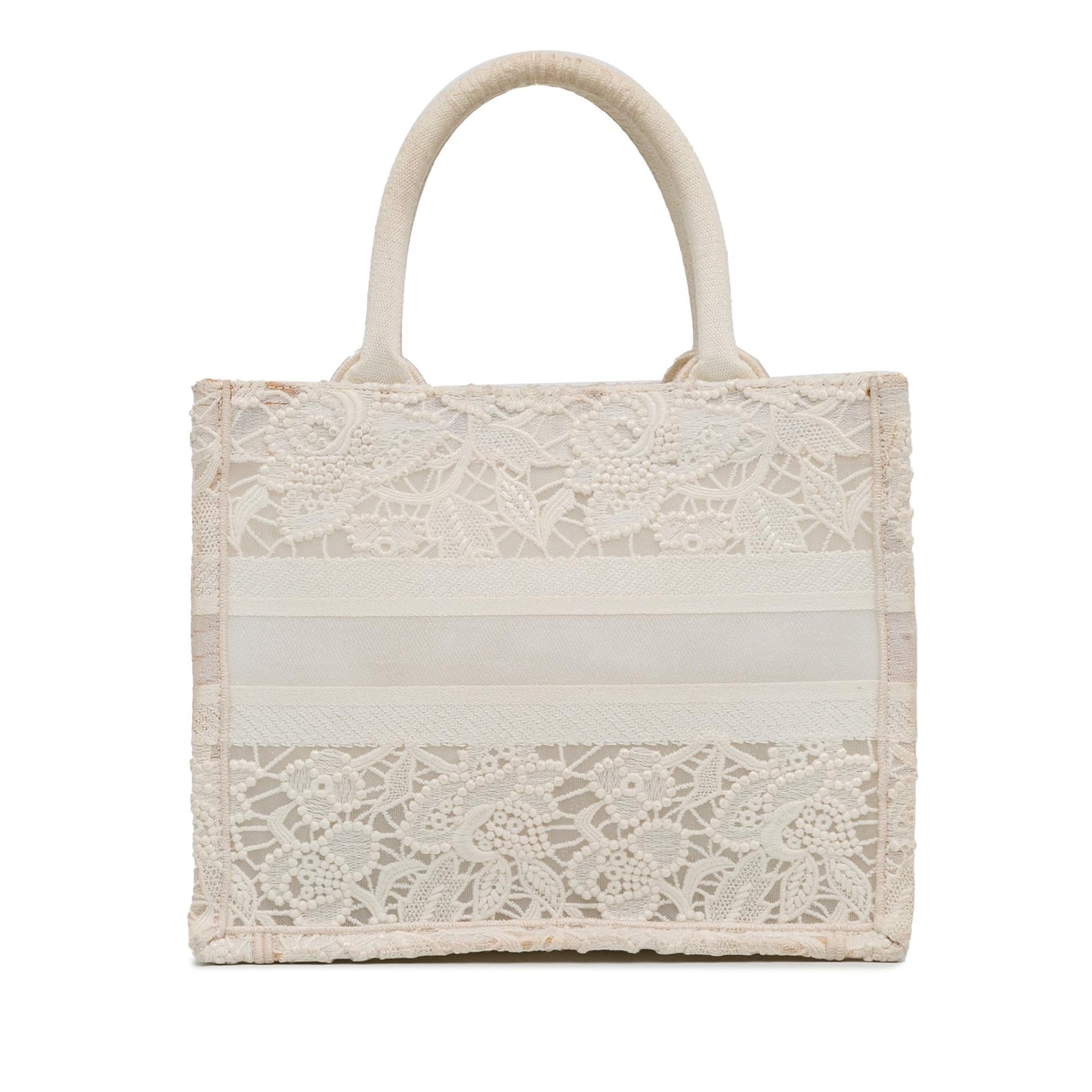 Dior Small D-Lace Embroidery Book Tote (SHG-x9rHGK)