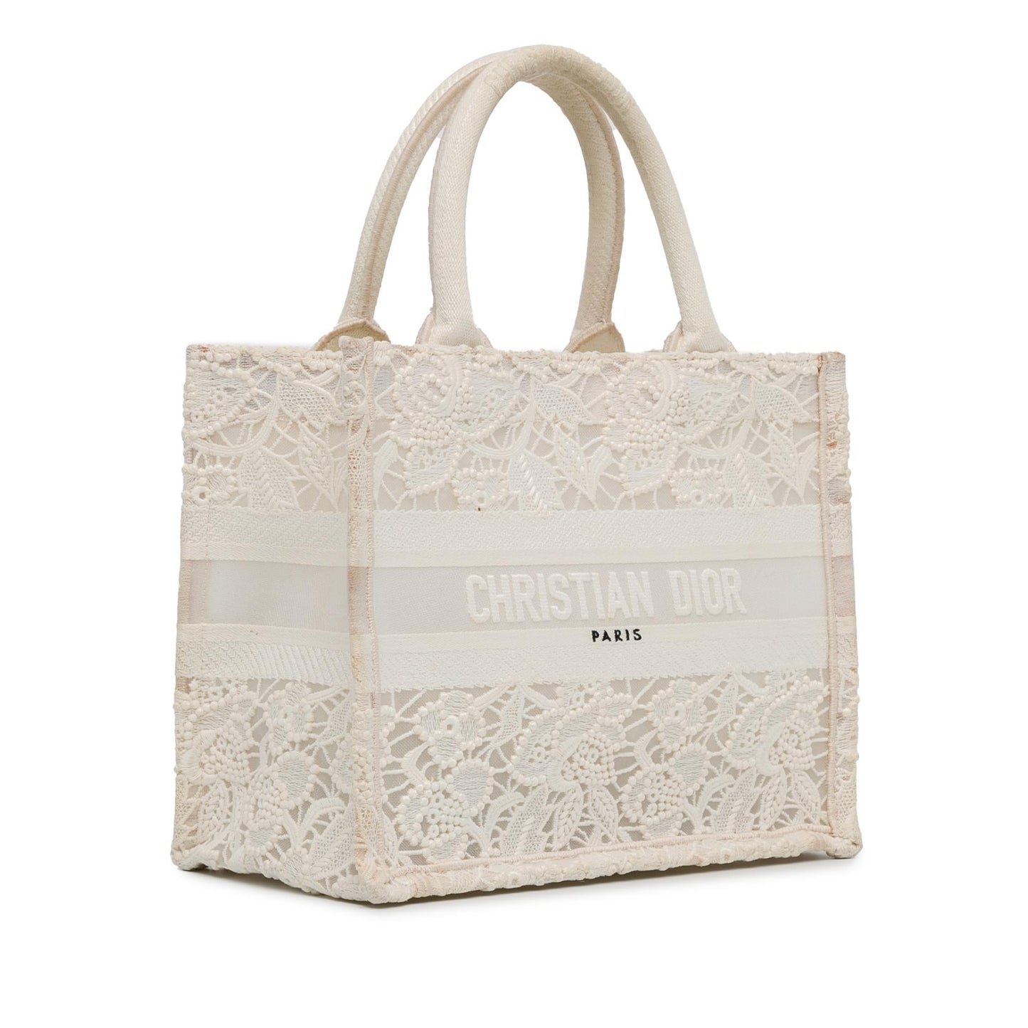 Dior Small D-Lace Embroidery Book Tote (SHG-x9rHGK)